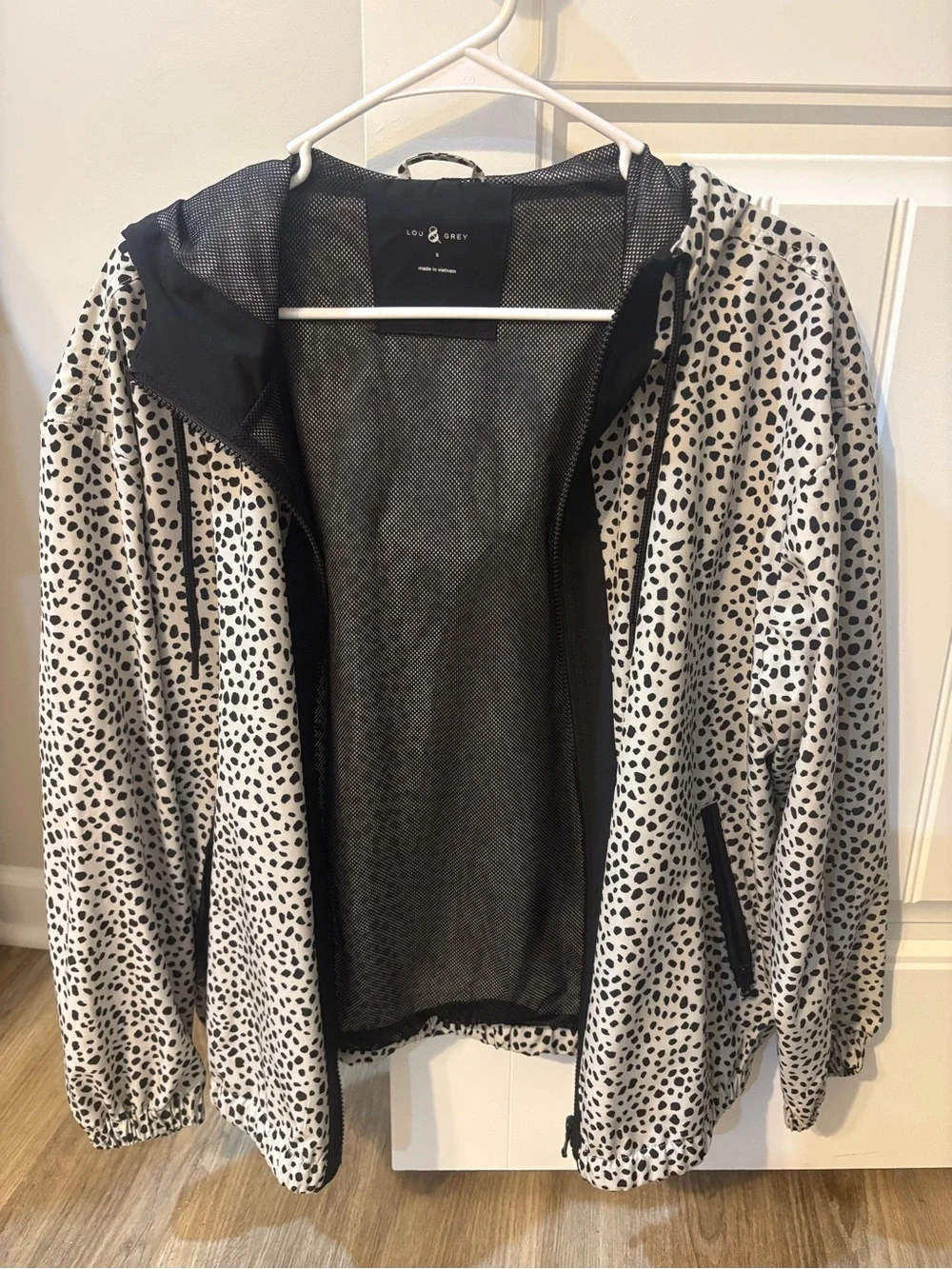 Lo & Grey Black Speckled Hooded Zip Jacket